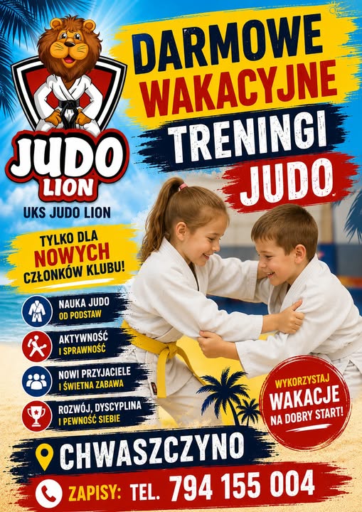 Plakat wydarzenia Pierwszy trening w Judo Lion