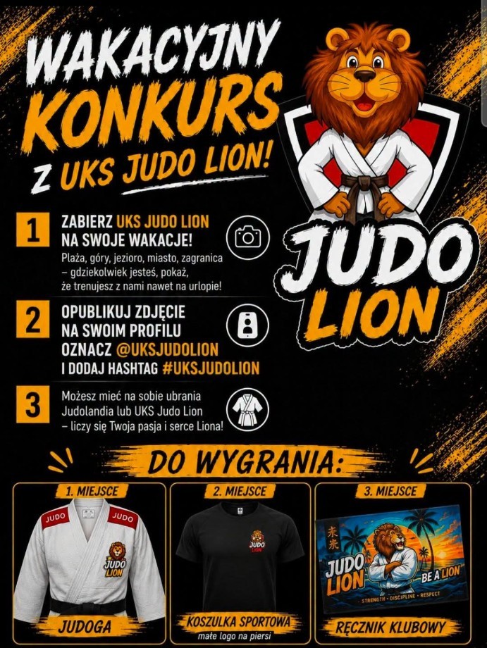Plakat wydarzenia Wakacyjny konkurs Judo Lion